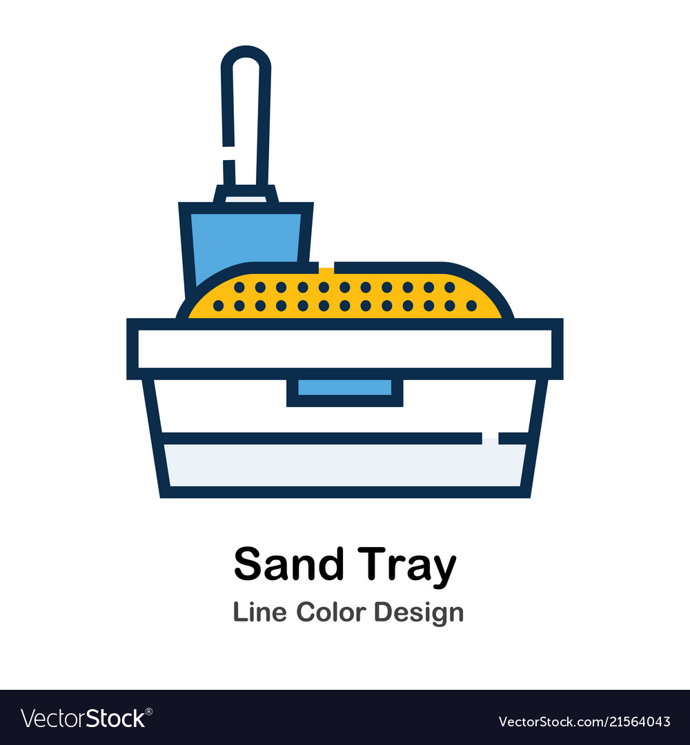 sand-tray-line-color-icon-royalty-free-vector-image