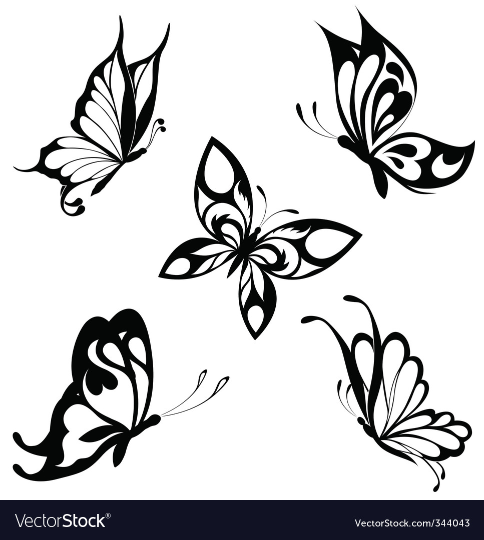 Butterfly Tattoo Vector Art Icons and Graphics for Free Download