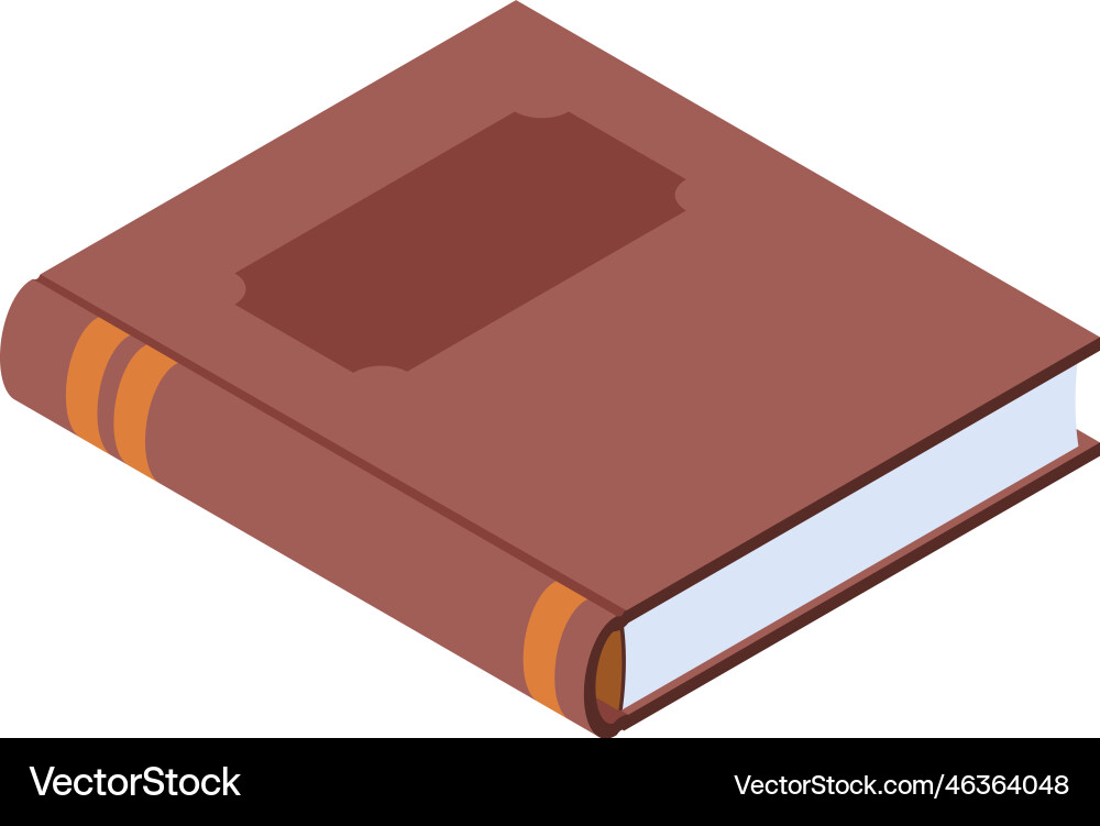 Isometric classic book composition Royalty Free Vector Image