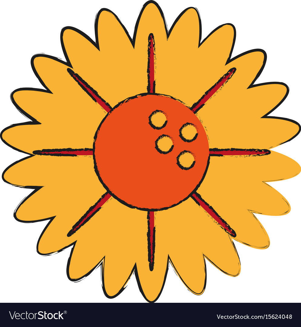 Single yellow flower icon image