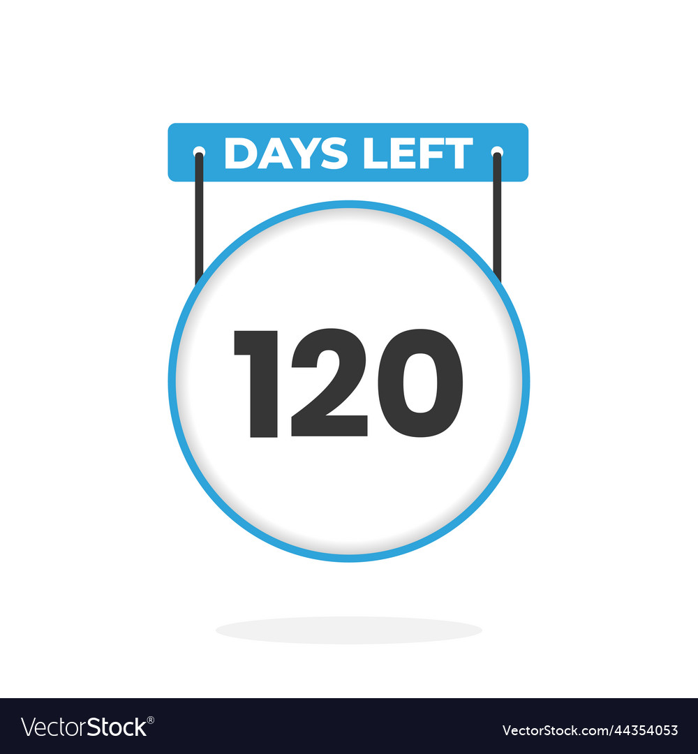 120 days left countdown for sales promotion