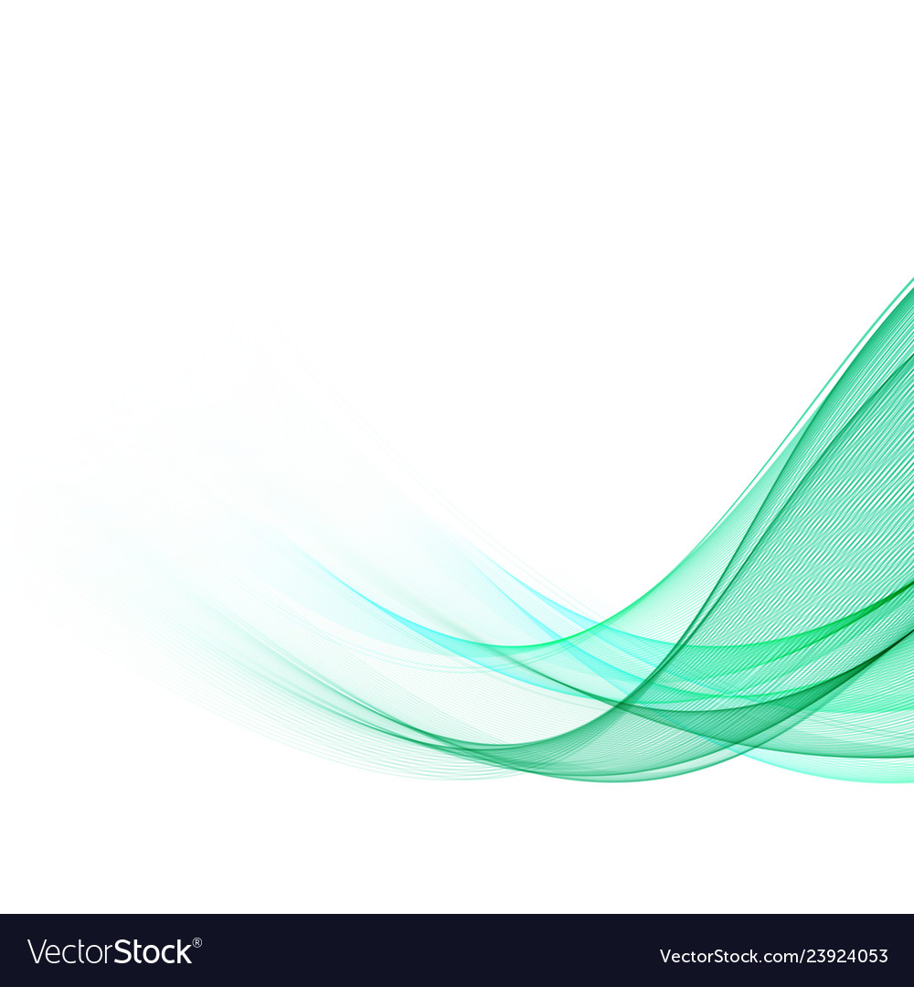 Abstract green wavy lines colorful Royalty Free Vector Image