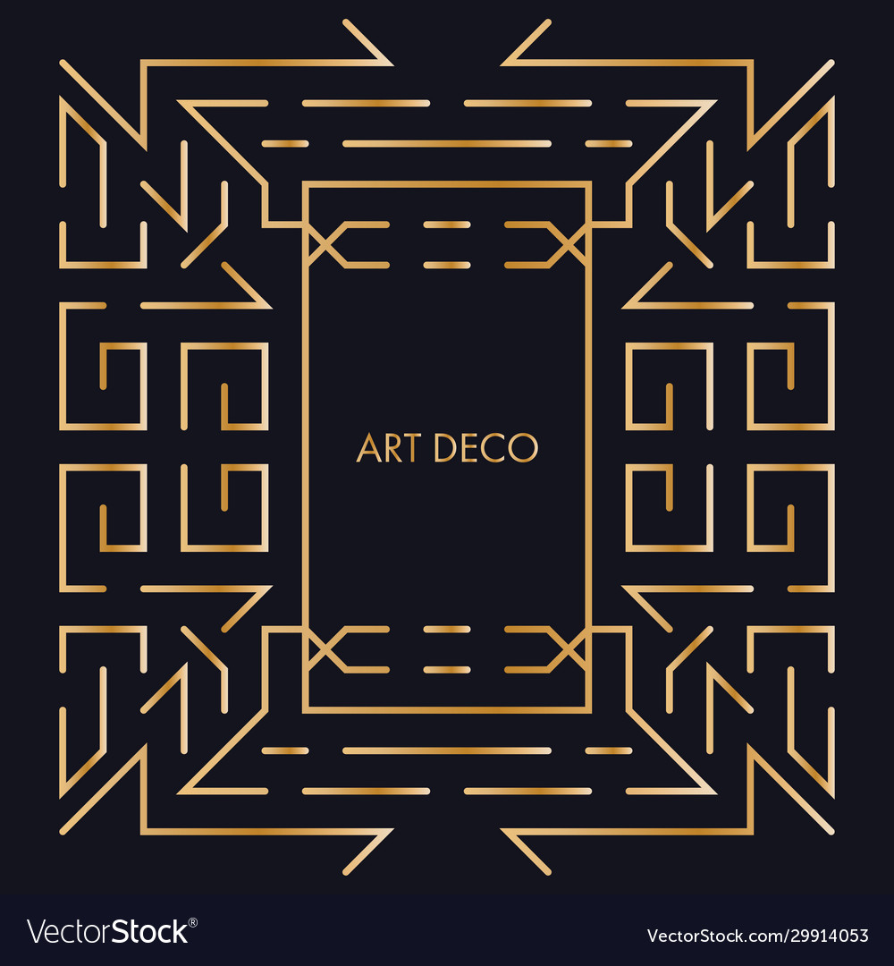 Kunst deco Stil Banner Rahmen Rand Design