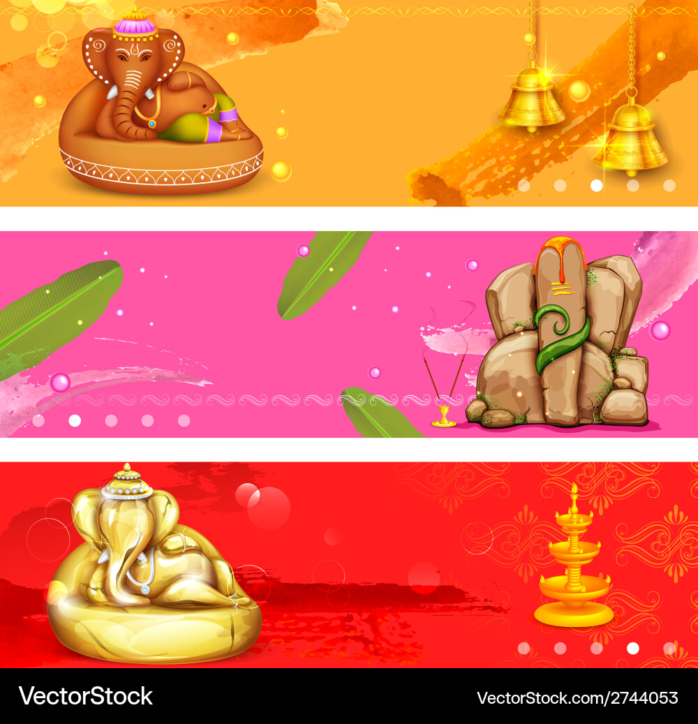 Banner For Ganesh Chaturthi Royalty Free Vector Image