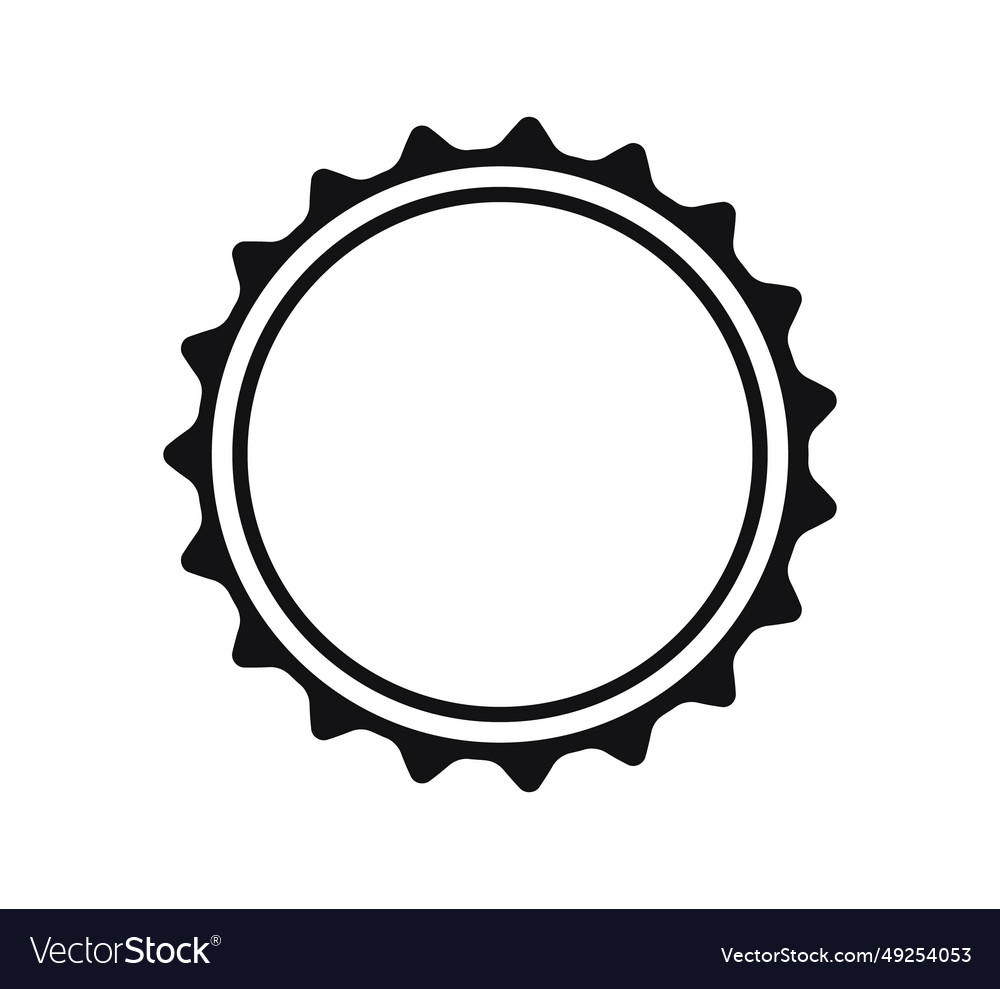 Beer Bottle Cap Icon Blank Label In The Shape Vector Image