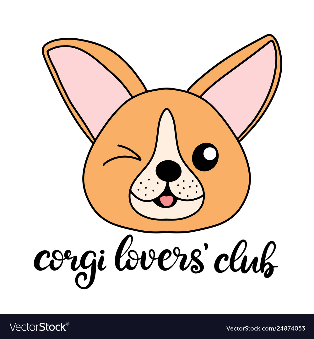 Corgi dog breed lettering