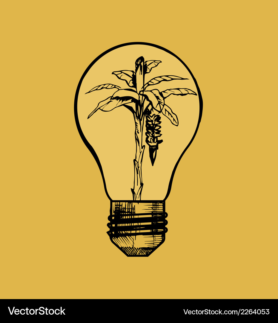 Eco lamp Royalty Free Vector Image - VectorStock