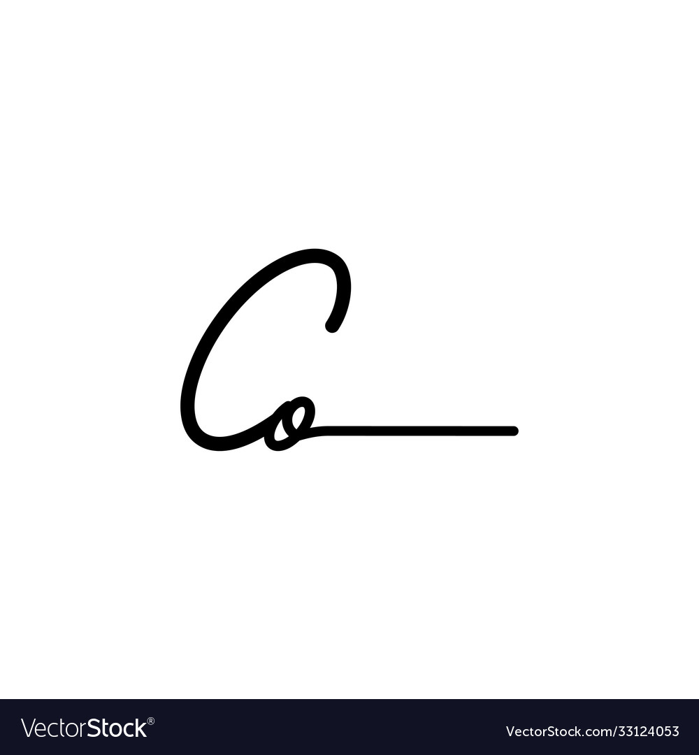 Letter co signature logo template Royalty Free Vector Image