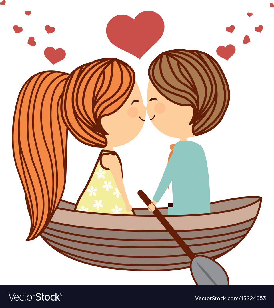 Lovely couple cartoon Royalty Free Vector Image