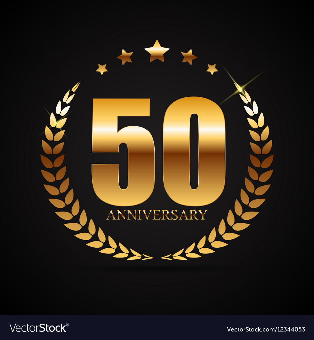 Template Logo 50 Years Anniversary Royalty Free Vector Image