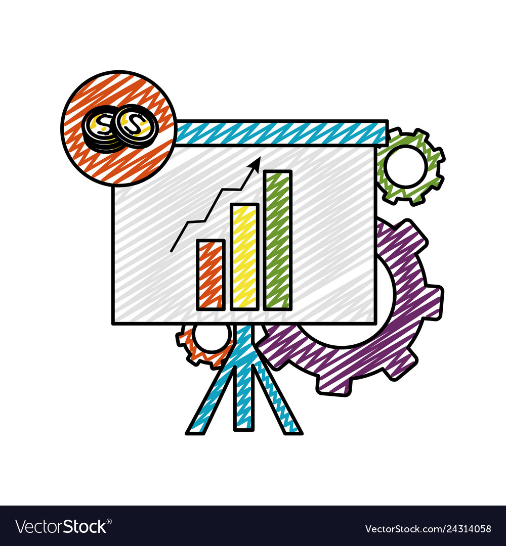 Doodle statistics bar growing presentation