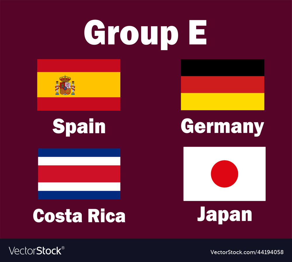 Germany spain japan and costa rica emblems flags