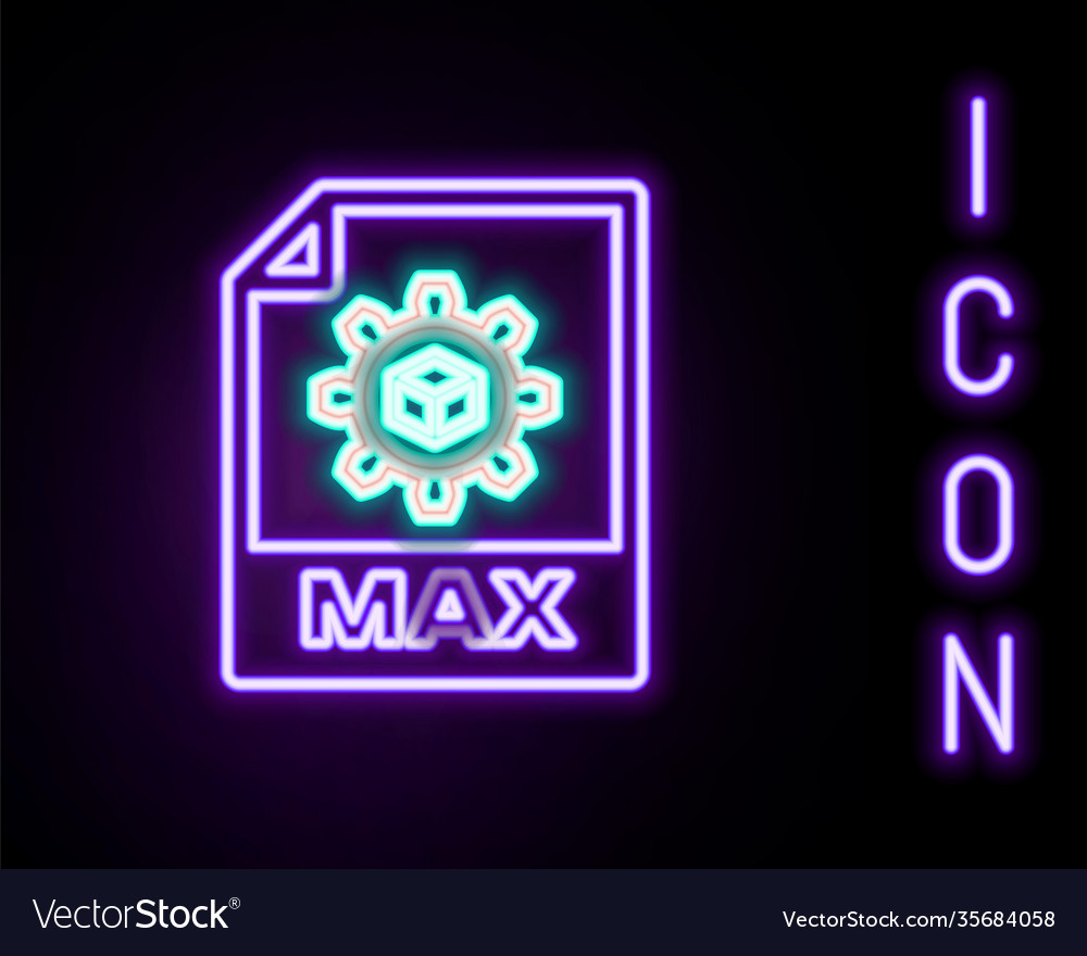 Glowing neon line max file document download