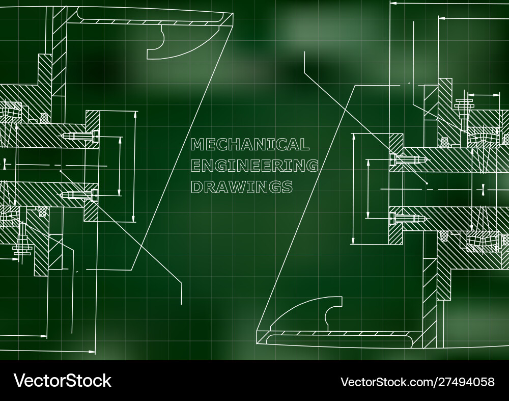 Mechanical engineering technical backgrounds Vector Image