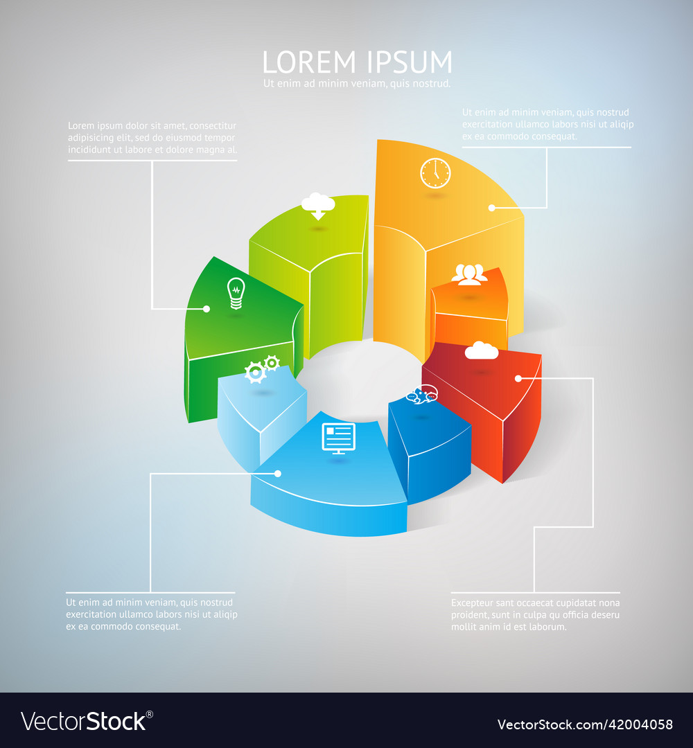 Pie chart Royalty Free Vector Image - VectorStock
