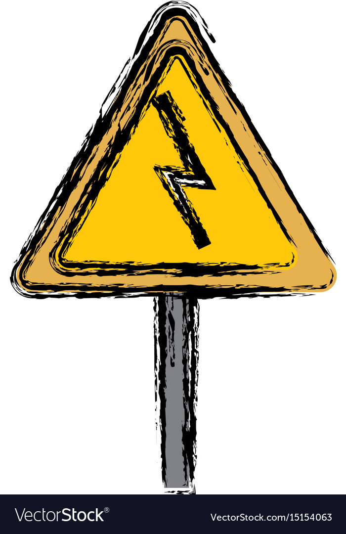 Electrical warning sign icon