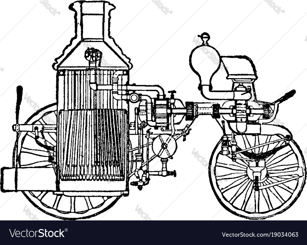 Fire engine vintage vector image