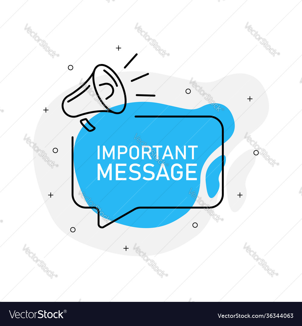 Important message marketing design badge Vector Image