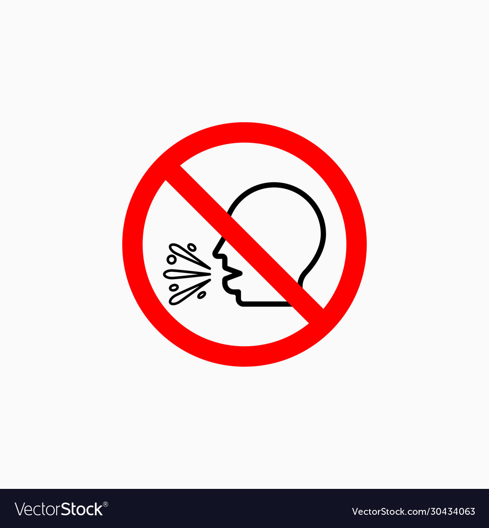 No cough icon do not sneeze