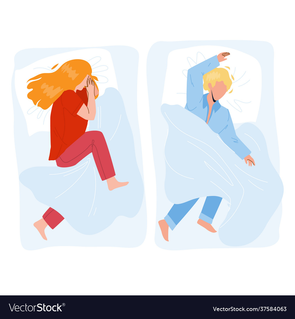 Sleeping child boy and girl in cozy bed