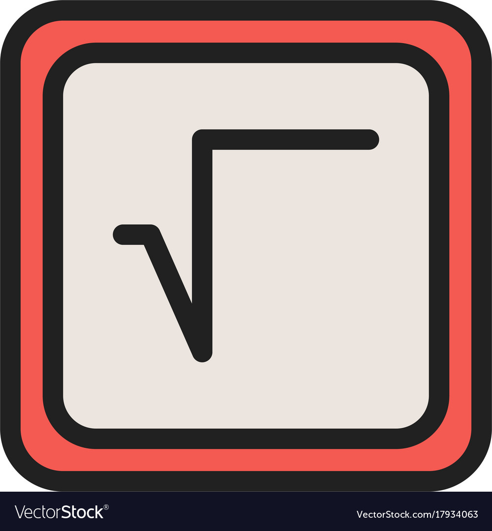 Square Root Symbol Royalty Free Vector Image VectorStock
