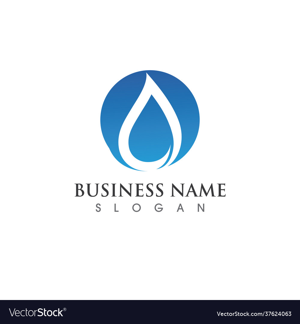 Water drop logo template Royalty Free Vector Image