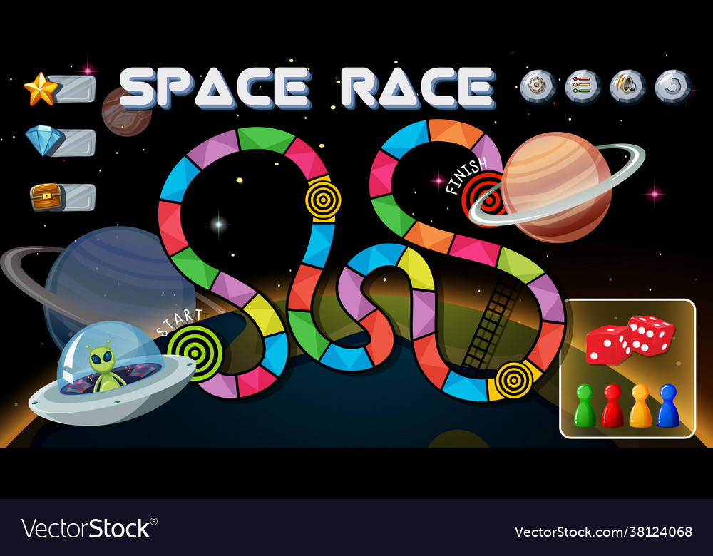 Virtual Board Game Template (Space Themed!)