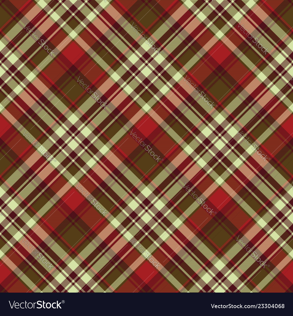 Classic red tartan diagonal seamless fabric