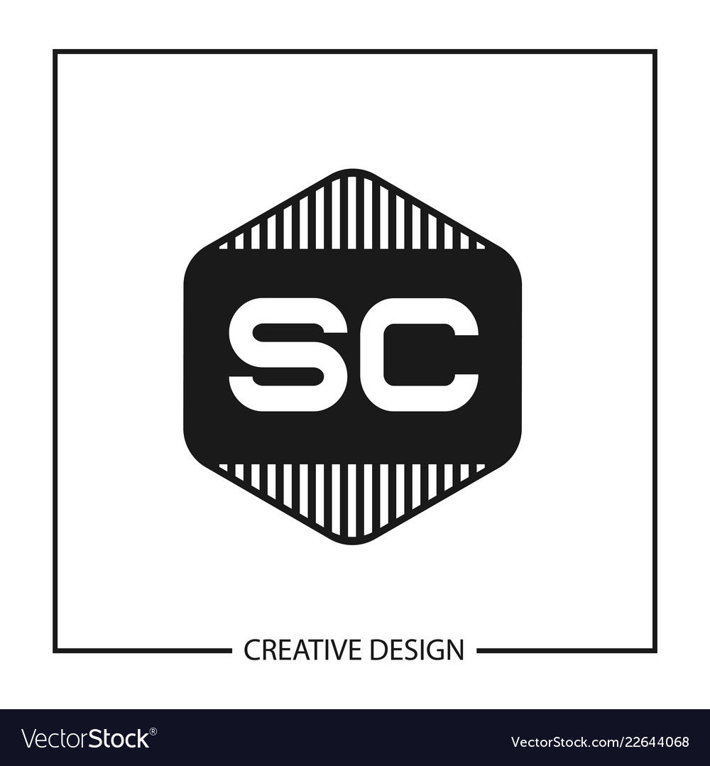 Initial letter sc logo template design