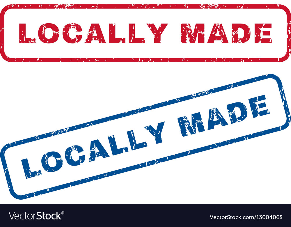 Locally Made Rubber Stamps Royalty Free Vector Image