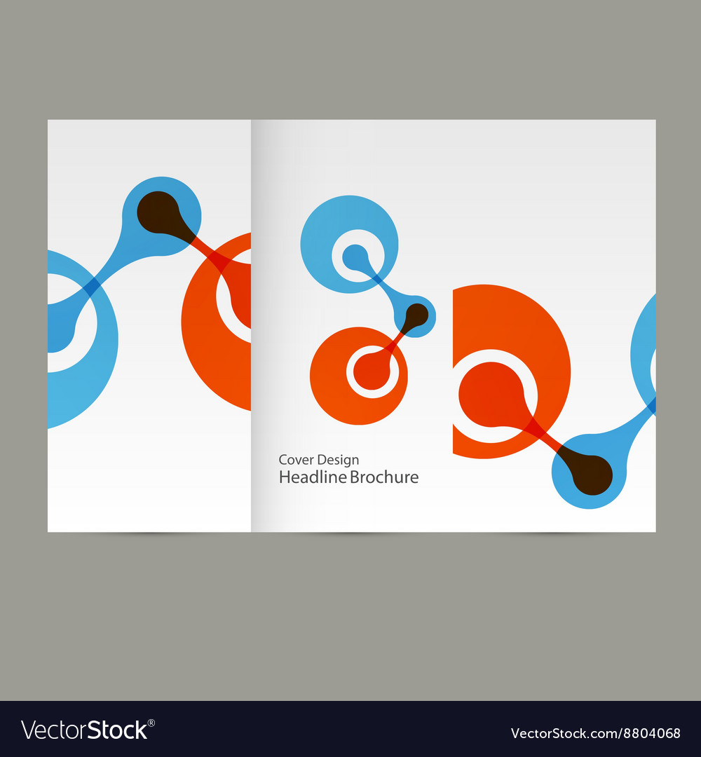 Science cover template background with molecules Vector Image