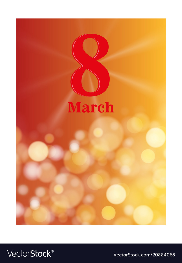 Vintage style 8 march design elements 8 march Vector Image