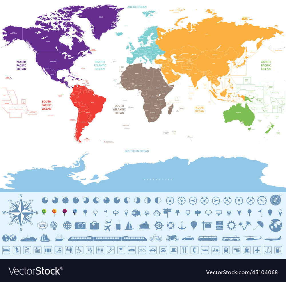 World map high detailed