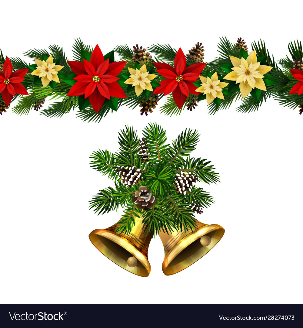 Christmas border decoration collection Royalty Free Vector