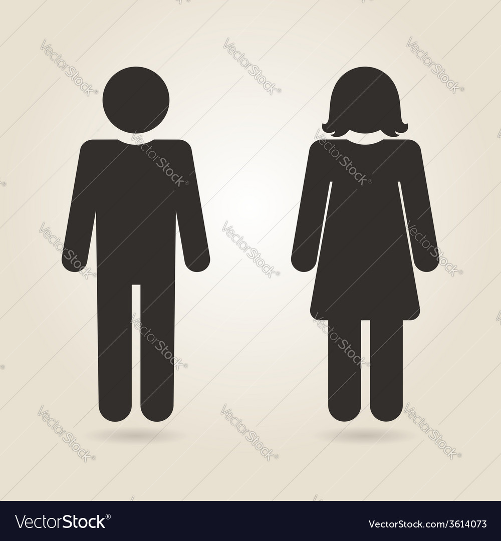 Icon gender differences Royalty Free Vector Image