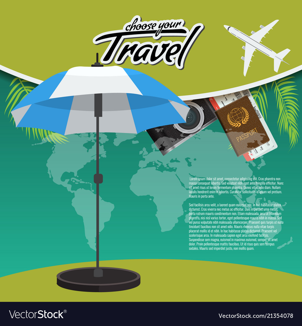 3d realistic travel and tour creative poster