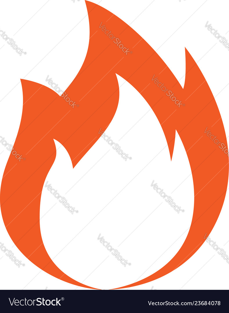 Fire icon flames isolated