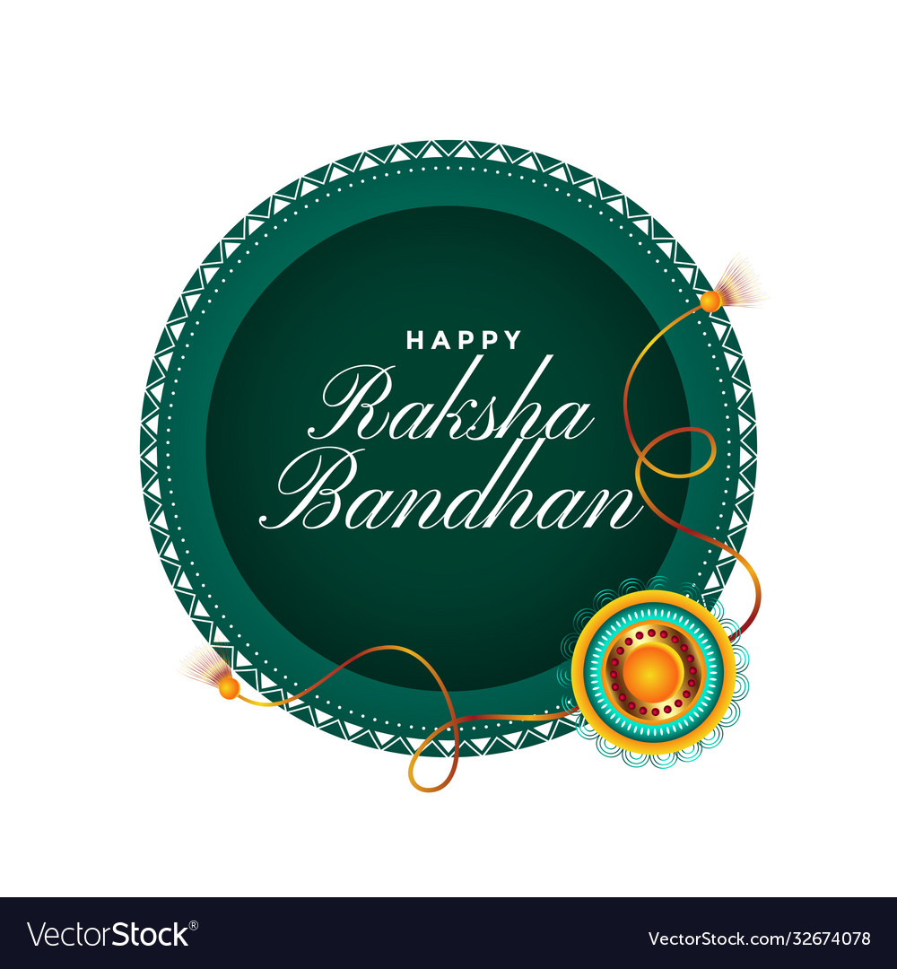 Happy raksha bandhan traditional festival card Vector Image