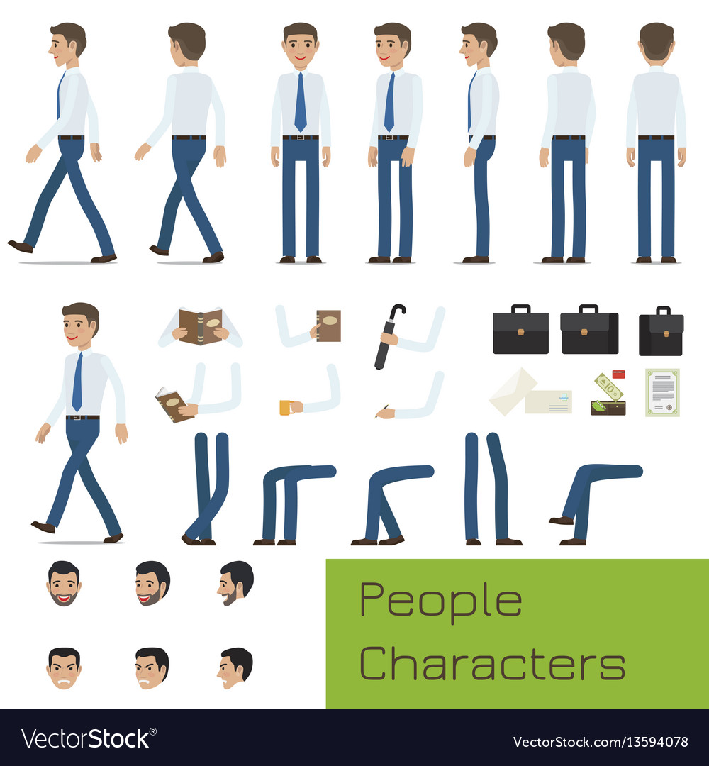 People characters create your businessman set