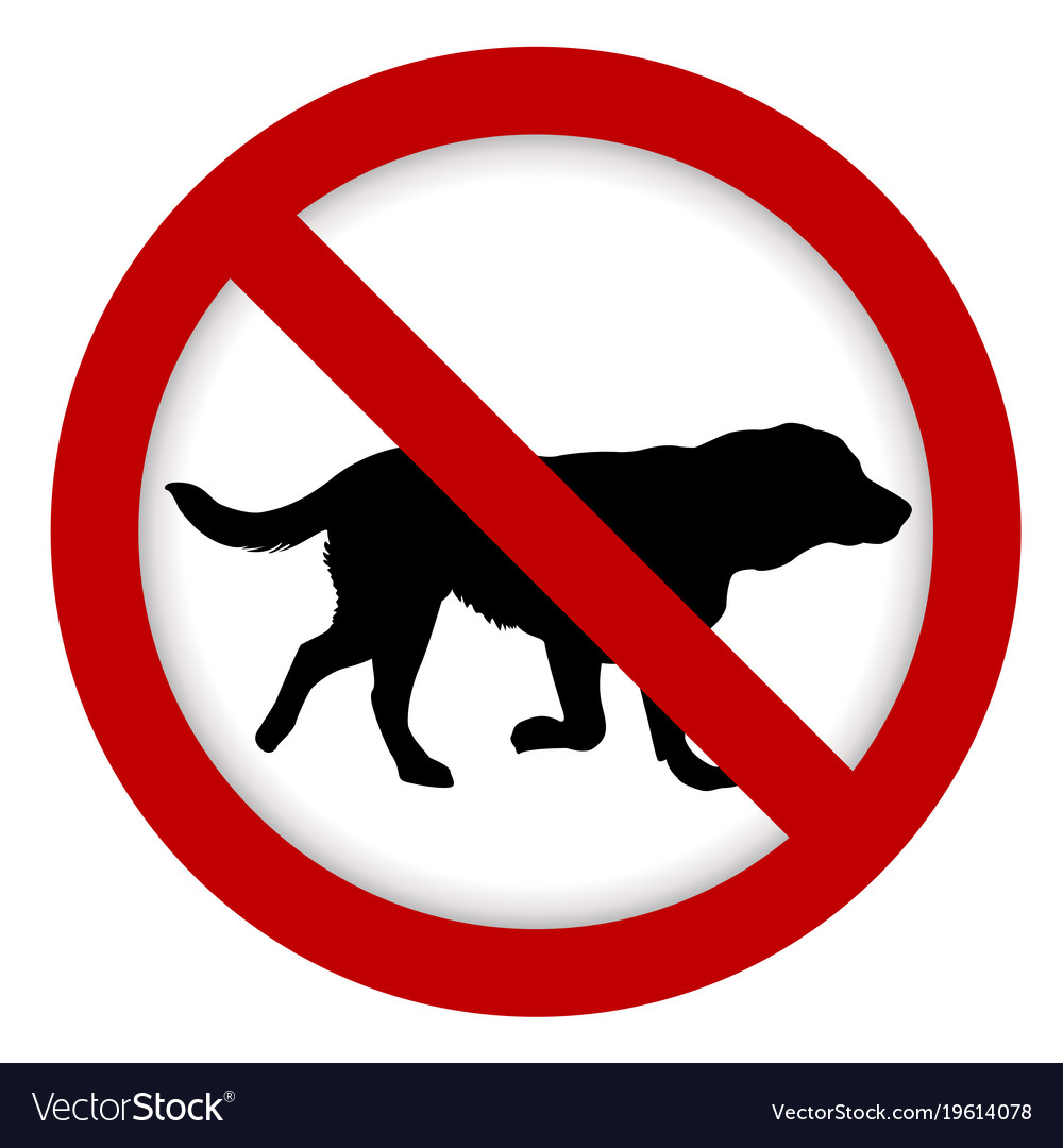 Prohibition dog sign Royalty Free Vector Image