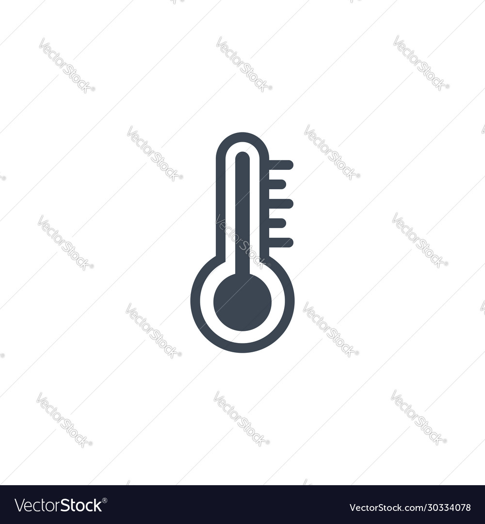 Thermometer bezogene Glyph-Symbol