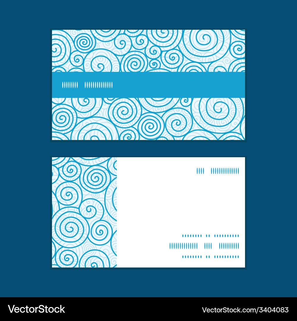 Abstract swirls horizontal stripe frame pattern Vector Image