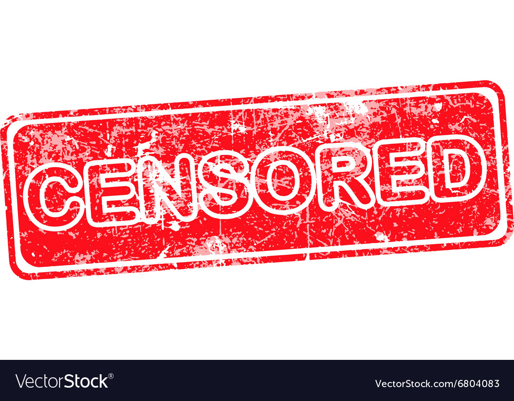 Censored Red Grunge Rubber Stamp Royalty Free Vector Image