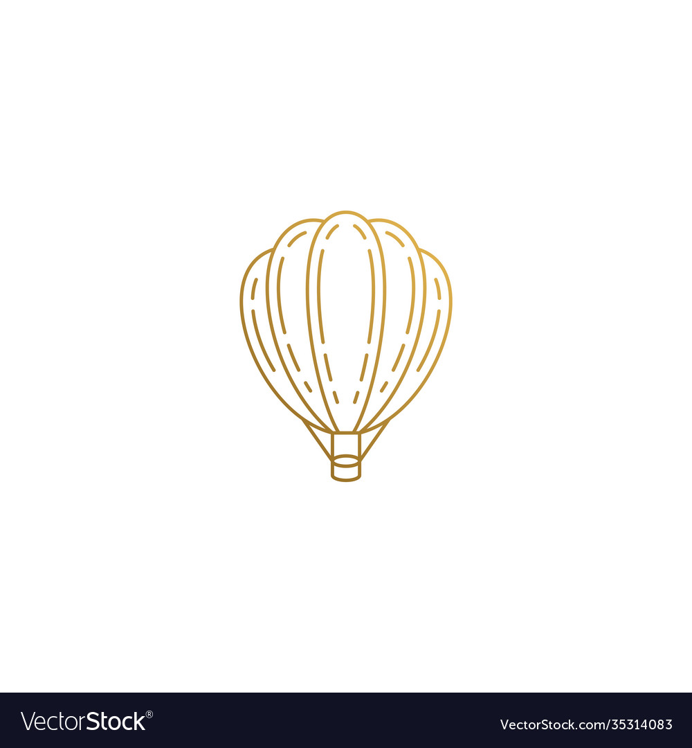 Design hot air balloon hand drawn vector image Design hot air balloon hand drawn