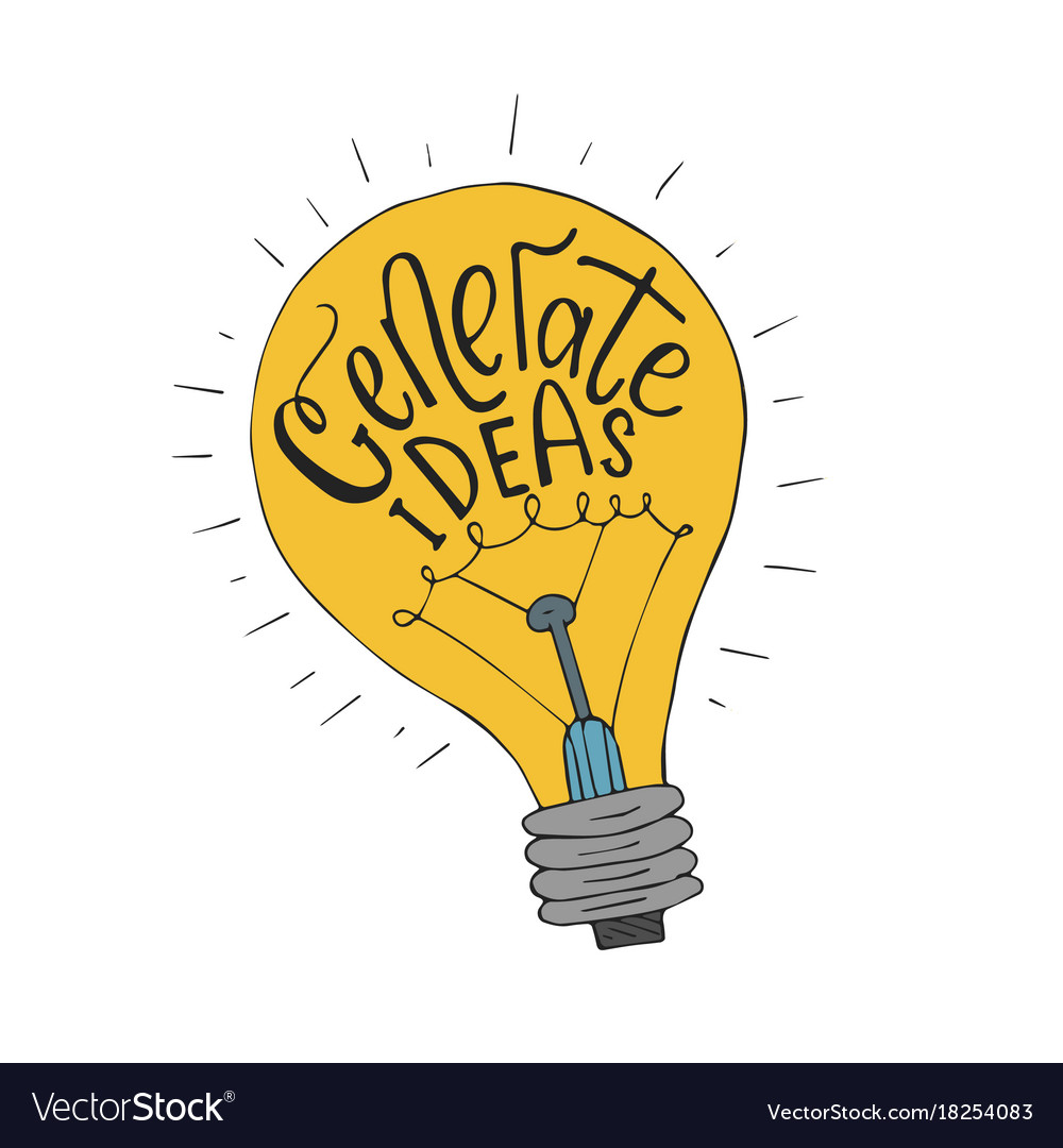 Generate ideas business wit Royalty Free Vector Image