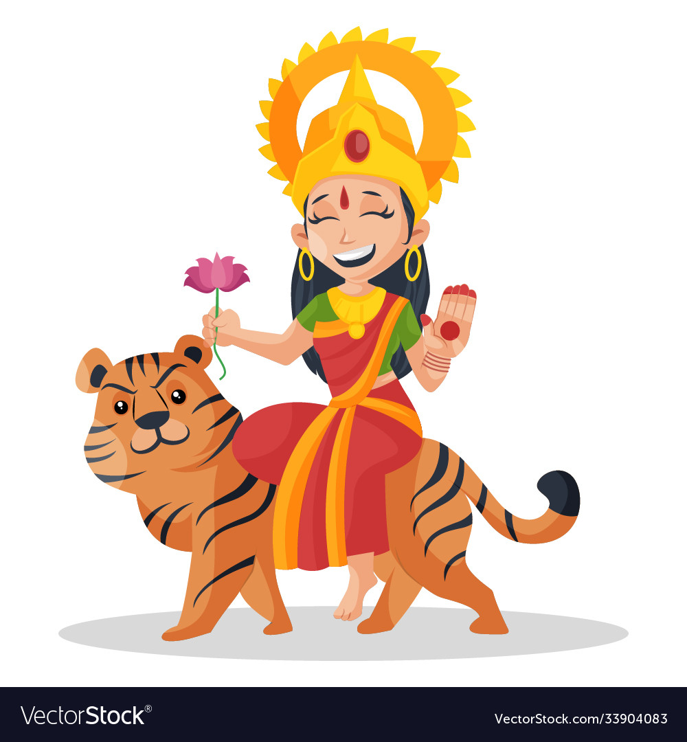 Goddess durga Royalty Free Vector Image - VectorStock