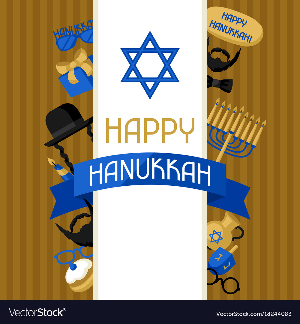 Happy hanukkah karte mit foto Standaufkleber