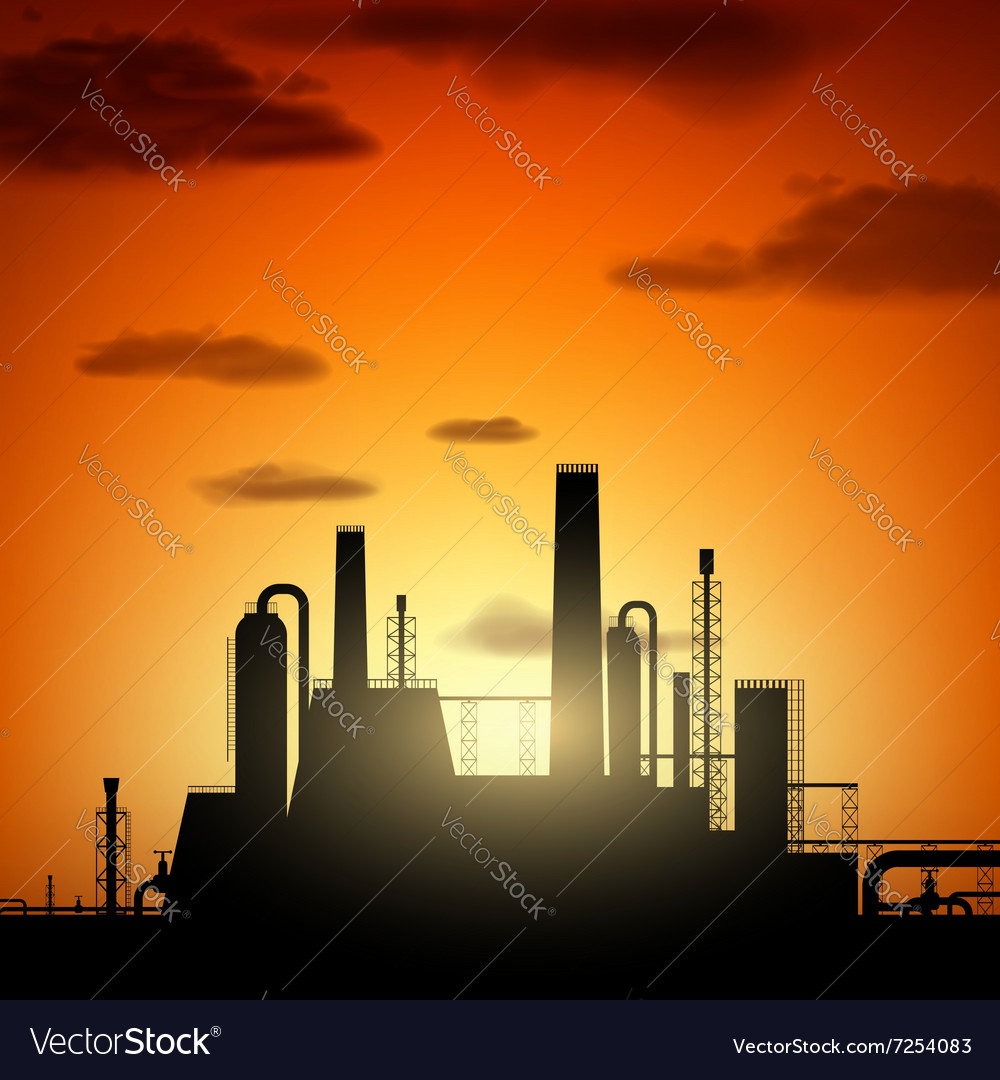 Industrial factory stock Royalty Free Vector Image