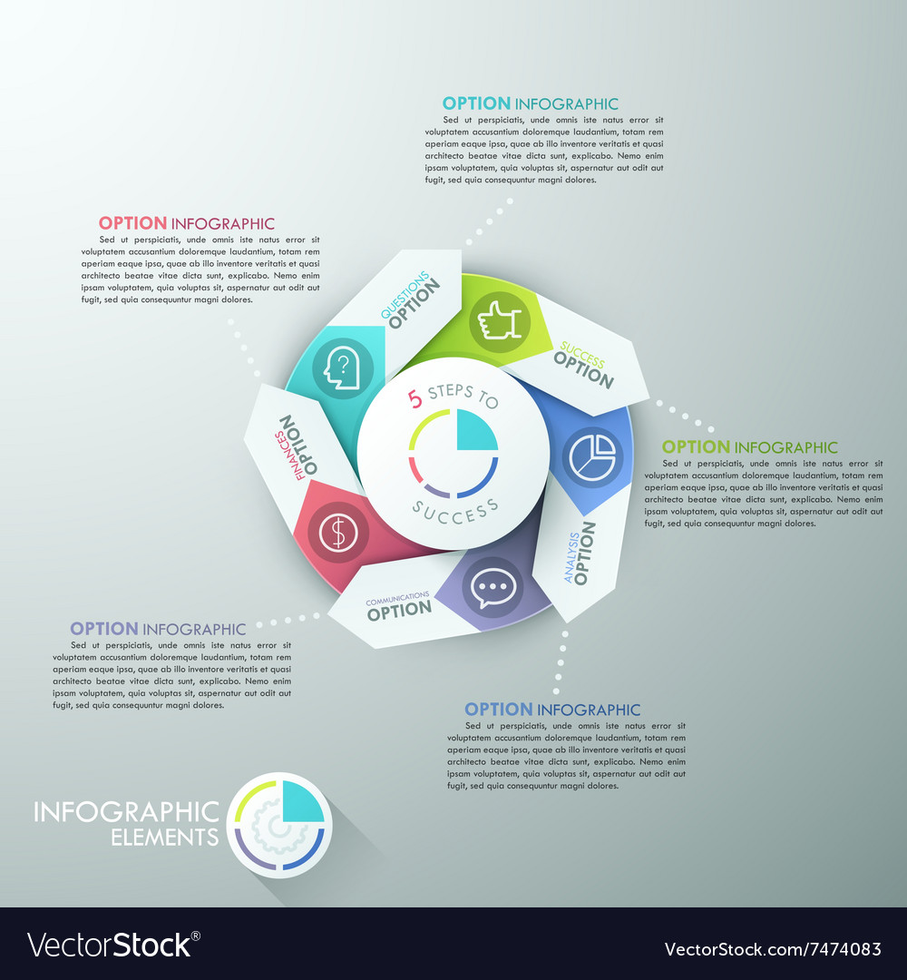 Modern infographics options banner Royalty Free Vector Image