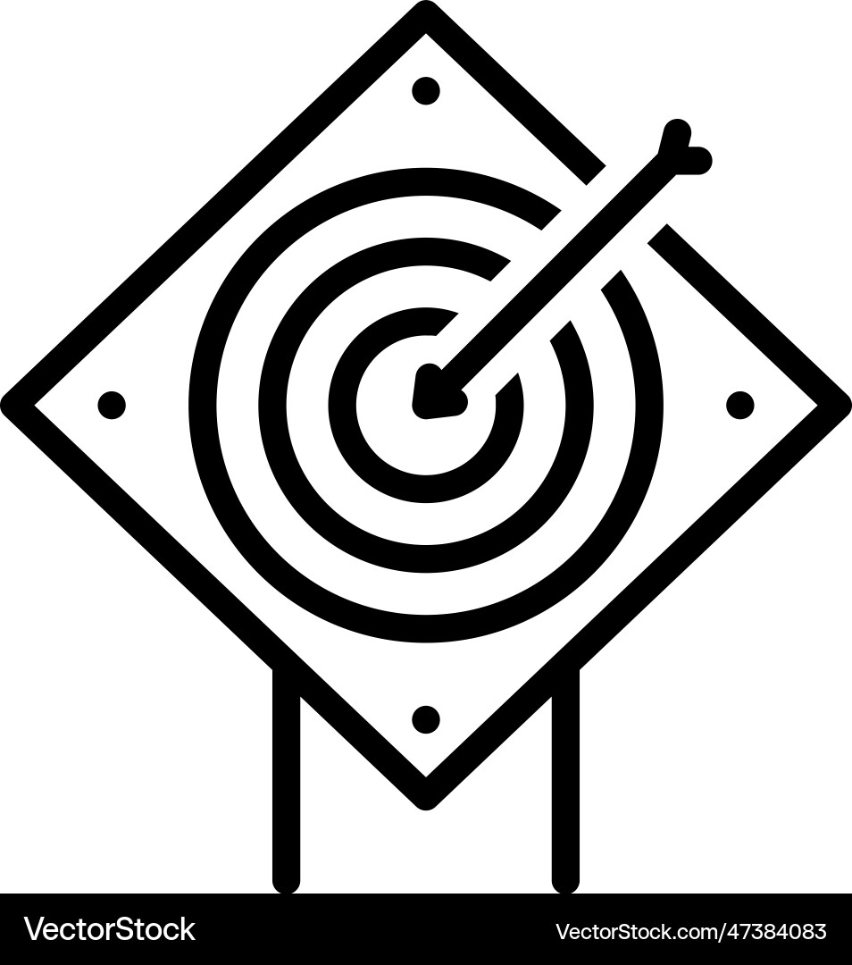 Objectives Symbol Vector Objectives Royalty Free Vector Image - VectorStock
